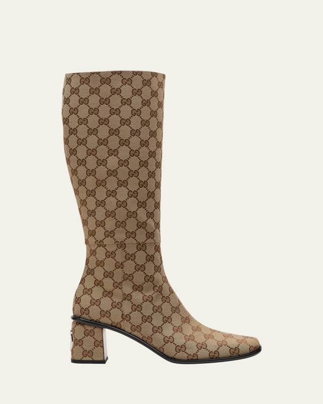 Onyx GG Monogram Knee Boots